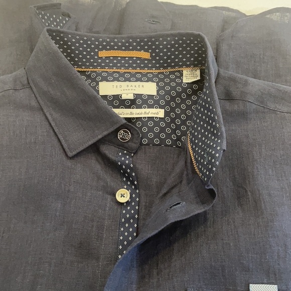 Ted Baker London Linen and Viscose Blend Shirt Med - Picture 2 of 2